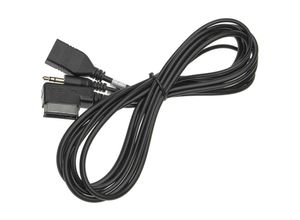 4065705360596 - Aux usb Audio Y-Adapter Kabel kfz Radio kompatibel mit Skoda Fabia mdi (mobile device interface) Octavia Roomster Superb Auto Autoradio - Vhbw