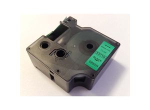 4065705375934 - Schriftband-Kassette Ersatz für Dymo 53719 D1 für Etiketten-Drucker 24mm Schwarz auf Grün - Vhbw