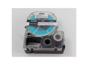 4065705393891 - Schriftband-Kassette Ersatz für Epson LK-4WBA5 SU5W für Etiketten-Drucker Schwarz auf Weiß Schrumpfschlauch-Kassette 5 mm - Vhbw