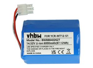 4065705443350 - Akku kompatibel mit iClebo O5 Omega YCR-M07-20W XIC013 Home Cleaner Heimroboter (6000 mAh 1452 v Li-Ion) - Vhbw