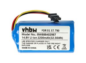 4065705445989 - Vhbw - Akku kompatibel mit Qihoo T90 S7 S9 360 S5 X9 Saugroboter (2200 mAh 148 v Li-Ion)