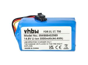 4065705446009 - Vhbw - Akku kompatibel mit Qihoo T90 S7 S9 360 S5 X9 Saugroboter (3000 mAh 148 v Li-Ion)