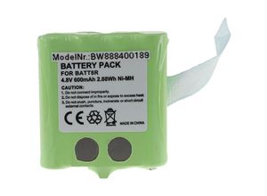 4065705458040 - Akku Ersatz für BATT8R KEBT-072-A KEBT072A für Funkgerät Walkie Talkie (600mAh 48V NiMH) - Vhbw