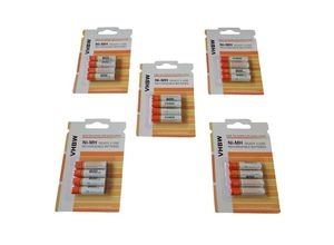 4065705459801 - 20x aaa Micro Akku kompatibel mit Siemens Gigaset E560 E560HX E560A E630 schnurlos Festnetz Telefon (800mAh 12V NiMH) - Vhbw