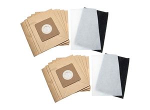 4065705497773 - vhbw 12-tlg Filter + Beutel (Papier) Set kompatibel mit Rowenta RO2455 RO2455WA RO2465 RO2465WA RO2611 Staubsauger