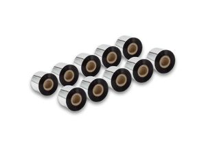 4065705619113 - 10x Thermotransfer-Band kompatibel mit Zebra Xi-Serie Z4M Z4M+ Drucker Etikettendrucker - Thermoband Wischfest 50 mm x 300 m Schwarz - Vhbw