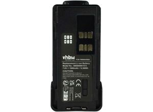 4065705620171 - Akku Ersatz für Motorola PMNN4418 PMNN4418AR PMNN4491AR für Funkgerät Walkie Talkie (1800mAh 74V Li-Ion) + Gürtelclip - Vhbw