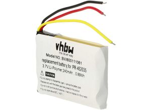 4065705621277 - Akku Ersatz für Mio 338040000101 402035 (1ICP5 21 36) für Wireless Headset Kopfhörer (240mAh 37V Li-Polymer) - Vhbw