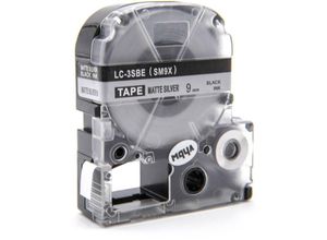 4065705625954 - Schriftband-Kassette kompatibel mit KingJim SR-PBW1 SR-RK1 Etiketten-Drucker 9mm Schwarz auf Silber - Vhbw 4065705625954 - Schriftband-Kassette kompatibel mit KingJim SR-PBW1 SR-RK1 Etiketten-Drucker 9mm Schwarz auf Silber - Vhbw
