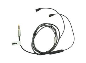 4065705688003 - Audio aux Kabel kompatibel mit Sennheiser IE8 IE80 Kopfhörer - Audiokabel 35 mm Klinkenstecker 120 cm Schwarz - Vhbw