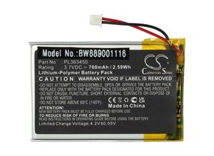 4065705692079 - Akku kompatibel mit BlueParrott S450 S450-XT Wireless Headset Kopfhörer (700 mAh 37 v Li-Polymer) - Vhbw 4065705692079 - Akku kompatibel mit BlueParrott S450 S450-XT Wireless Headset Kopfhörer (700 mAh 37 v Li-Polymer) - Vhbw