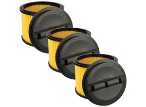 4065705708992 - Vhbw - 3x Faltenfilter kompatibel mit Einhell bt-vc 1115 bt-vc 1215 s bt-vc 1250 bt-vc 1250 s bt-vc 1450 sa Staubsauger - Filter Patronenfilter