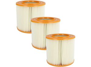 4065705711466 - Vhbw - 3x Faltenfilter kompatibel mit Allaway a Serie (nach bj 1991) c Serie (nach bj 1991) Staubsauger - Filter Patronenfilter Polyester orange