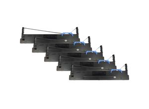 4065705714030 - Vhbw - 5x Farbband Schriftband kompatibel mit Tally 288330400 2600+ Nadeldrucker Bondrucker - Schwarz