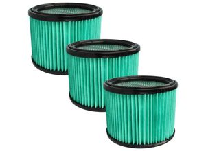 4065705725951 - vhbw 3x Staubsaugerfilter kompatibel mit Bosch GAS 12-25 PL 15 PS Staubsauger - HEPA-Filter Schwarz Hellblau