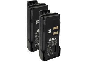 4065705727207 - 2x Akku kompatibel mit Motorola DP4400 APX4000 DP4000 DP2600E Funkgerät Walkie Talkie (3350 mAh 74 v Li-Ion) + Gürtelclip - Vhbw