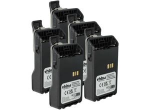4065705727504 - Vhbw - 5x Akku kompatibel mit Motorola DP3441 DP3661 DP3000e DP3661E DP3441e Funkgerät Walkie Talkie (2600 mAh 74 v Li-Ion)