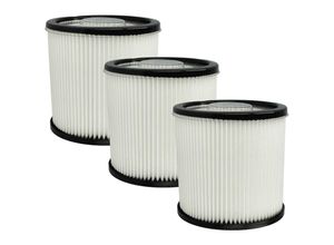 4065705729577 - vhbw 3x Staubsaugerfilter kompatibel mit Scheppach NTS20 NTS16 Staubsauger - HEPA-Filter Schwarz Weiß