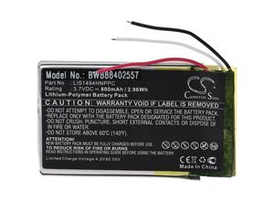 4065705813238 - Akku Ersatz für Sony LIS1494HNPPC für Wireless Headset Kopfhörer (800mAh 37V Li-Polymer) - Vhbw