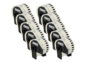 4065705957178 - Set 10x Etiketten-Rolle 50mm x 3048m kompatibel mit Brother pt QL-1060NX QL-1100 QL-1100 c Etiketten-Drucker - Premium - Vhbw