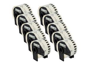 4065705957185 - Set 10x Etiketten-Rolle 50mm x 3048m kompatibel mit Brother pt QL-1100 nwb QL-1100NWBC Etiketten-Drucker - Premium - Vhbw