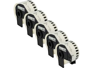 4065705957345 - Set 5x Etiketten-Rolle 50mm x 3048m kompatibel mit Brother pt QL-1110 Series QL-500 Series Etiketten-Drucker - Premium - Vhbw