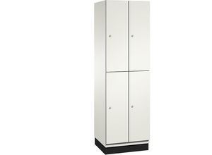4065714628120 - Doppelstock-Spind Cambio 2 Abteile Korpus reinweiß   Tür reinweiß Breite 600 mm C+P