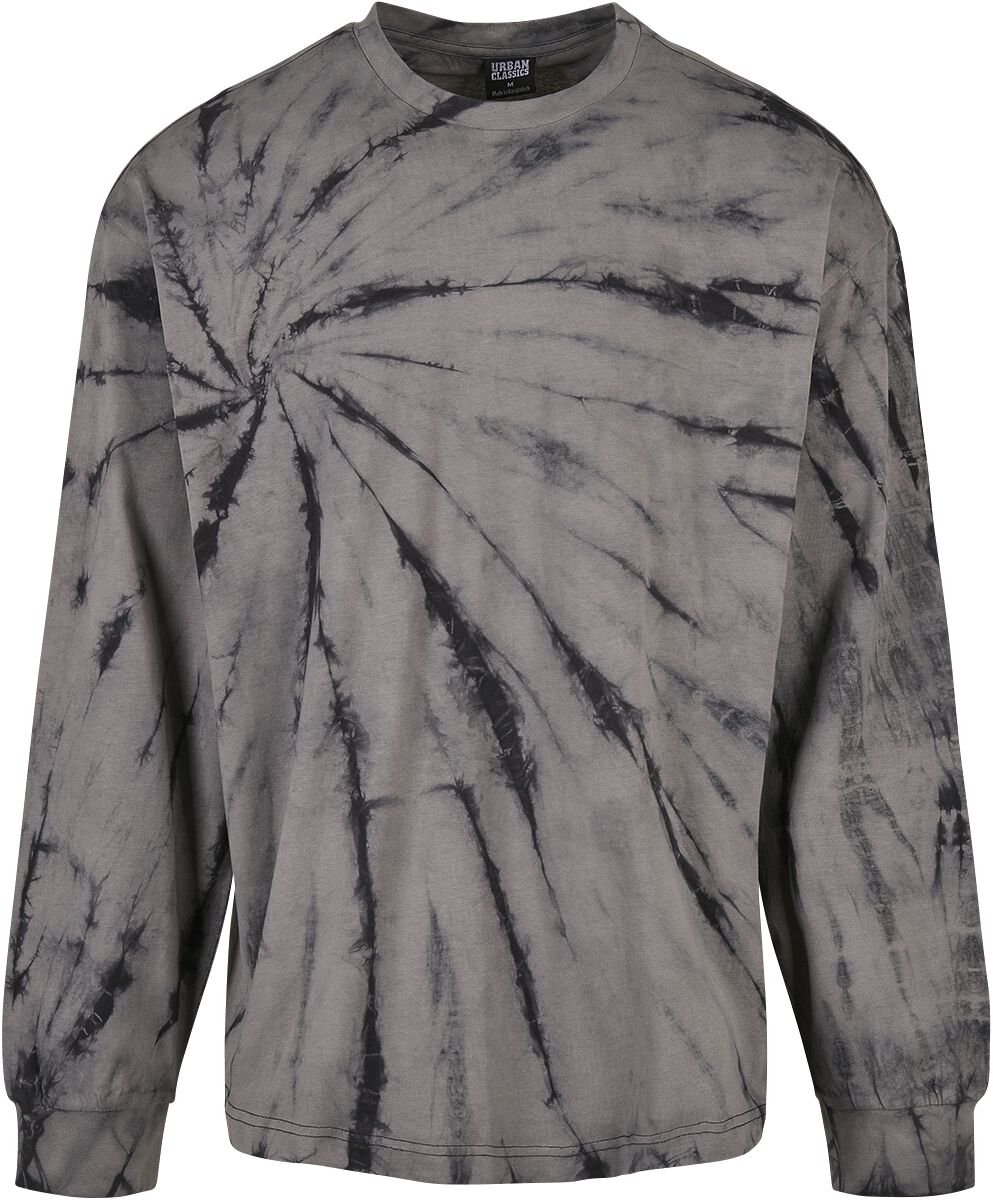 4065812026293 - Boxy Tye Dye LS Langarmshirt schwarz grau in XXL