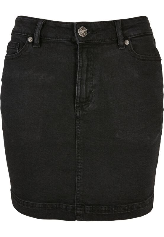 4065812127860 - Ladies Organic Stretch Denim Mini Skirt Kurzer Rock schwarz in 28