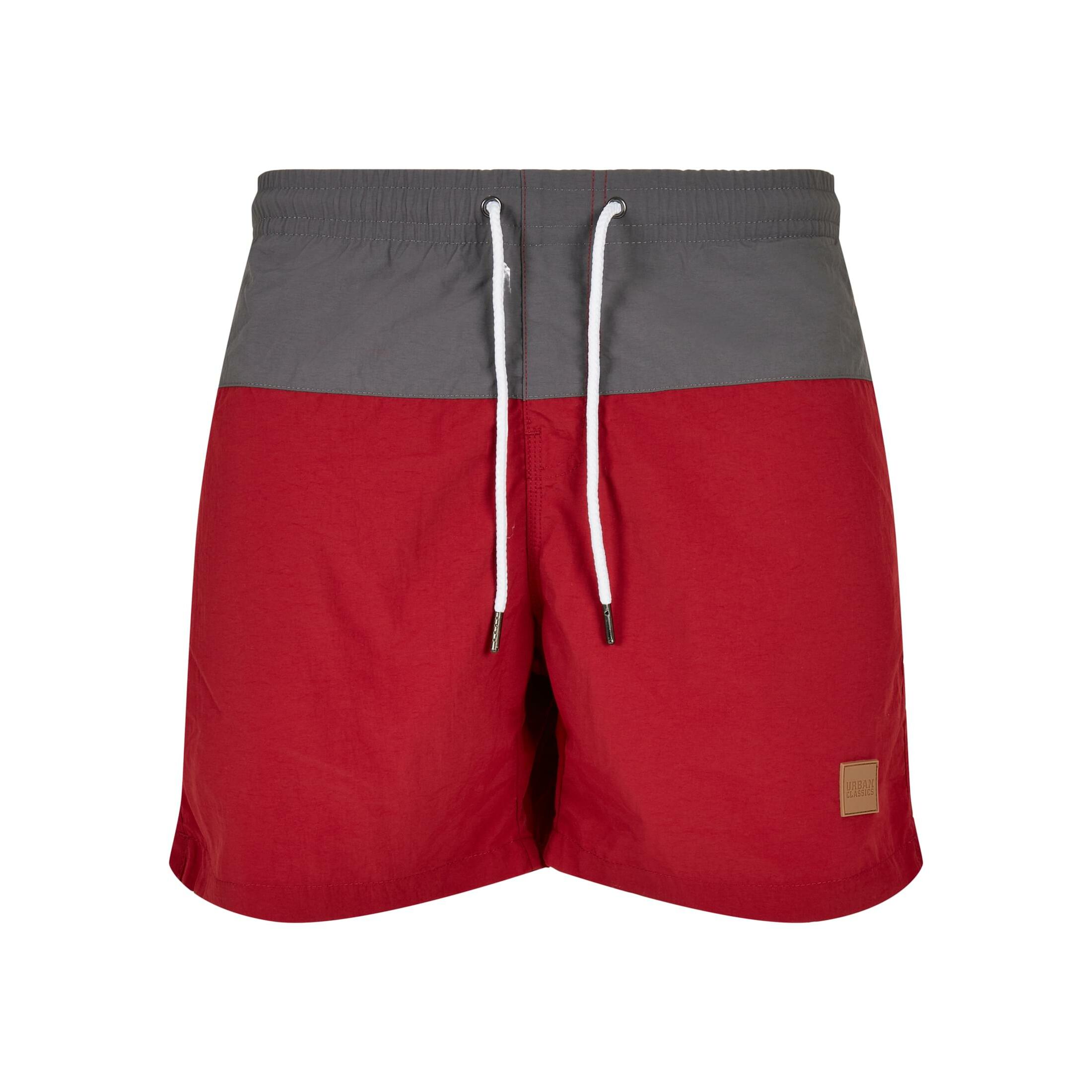 4065812149763 - Block Swim Shorts Badeshort dunkelgrau rot 4065812149763 - Block Swim Shorts Badeshort dunkelgrau rot