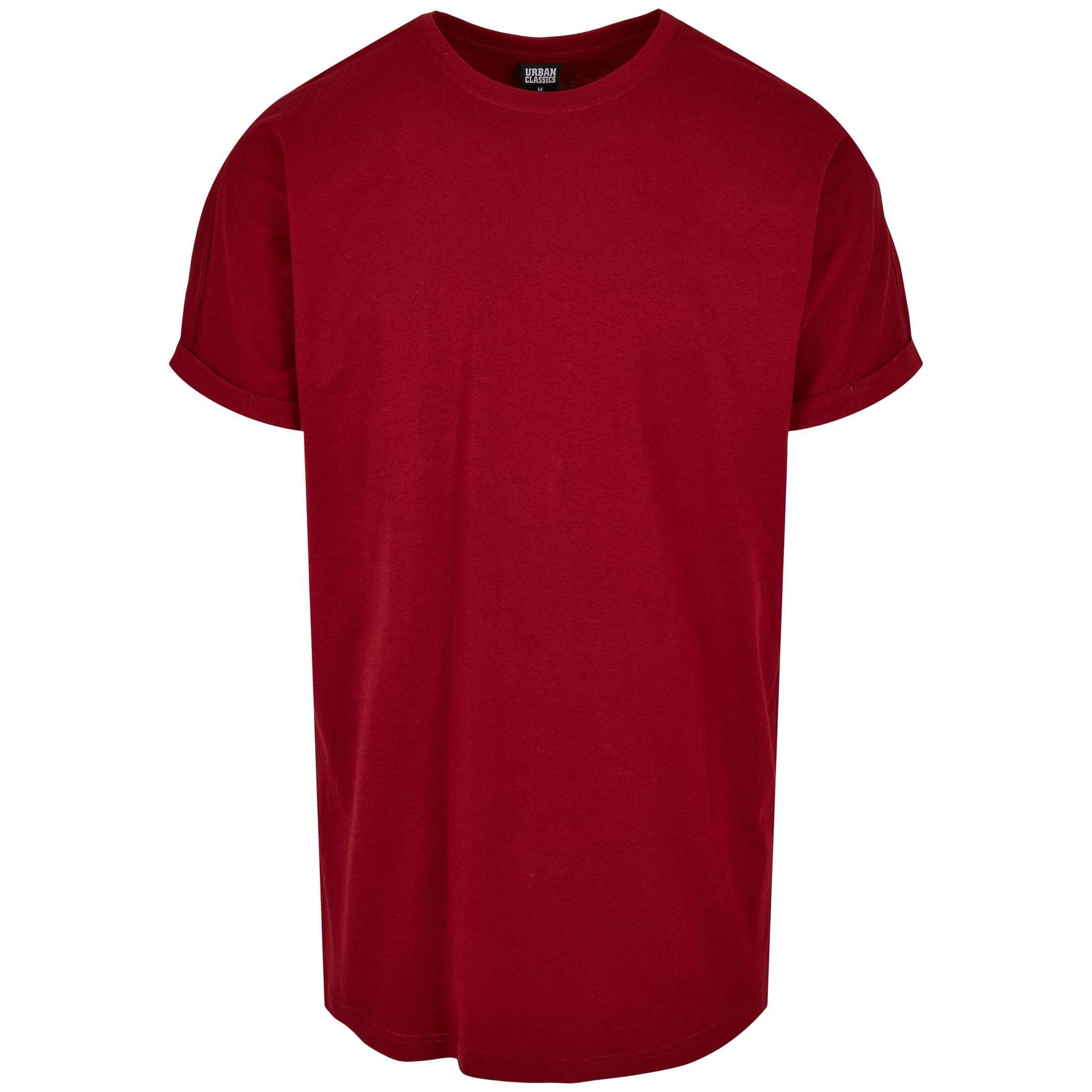 4065812151087 - Long Shaped Turnup Tee T-Shirt rot in XXL 4065812151087 - Long Shaped Turnup Tee T-Shirt rot in XXL