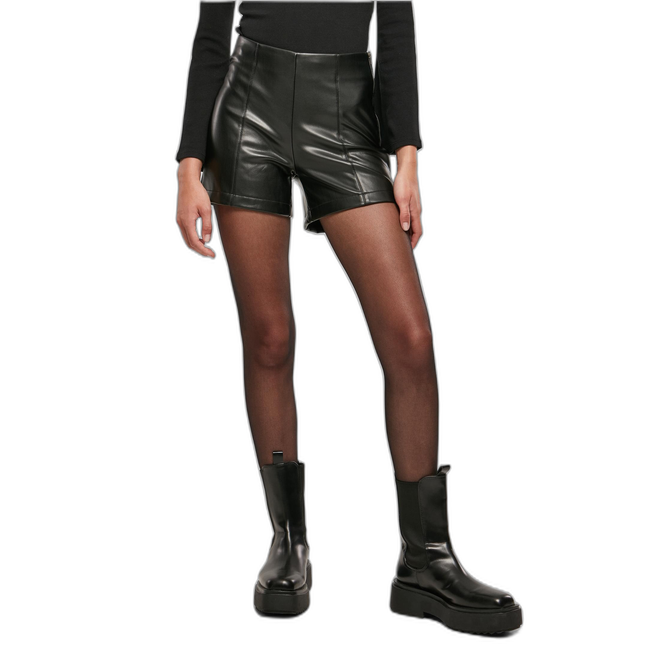 4065812351333 - Ladies Synthetic Leather Shorts Short schwarz 4065812351333 - Ladies Synthetic Leather Shorts Short schwarz