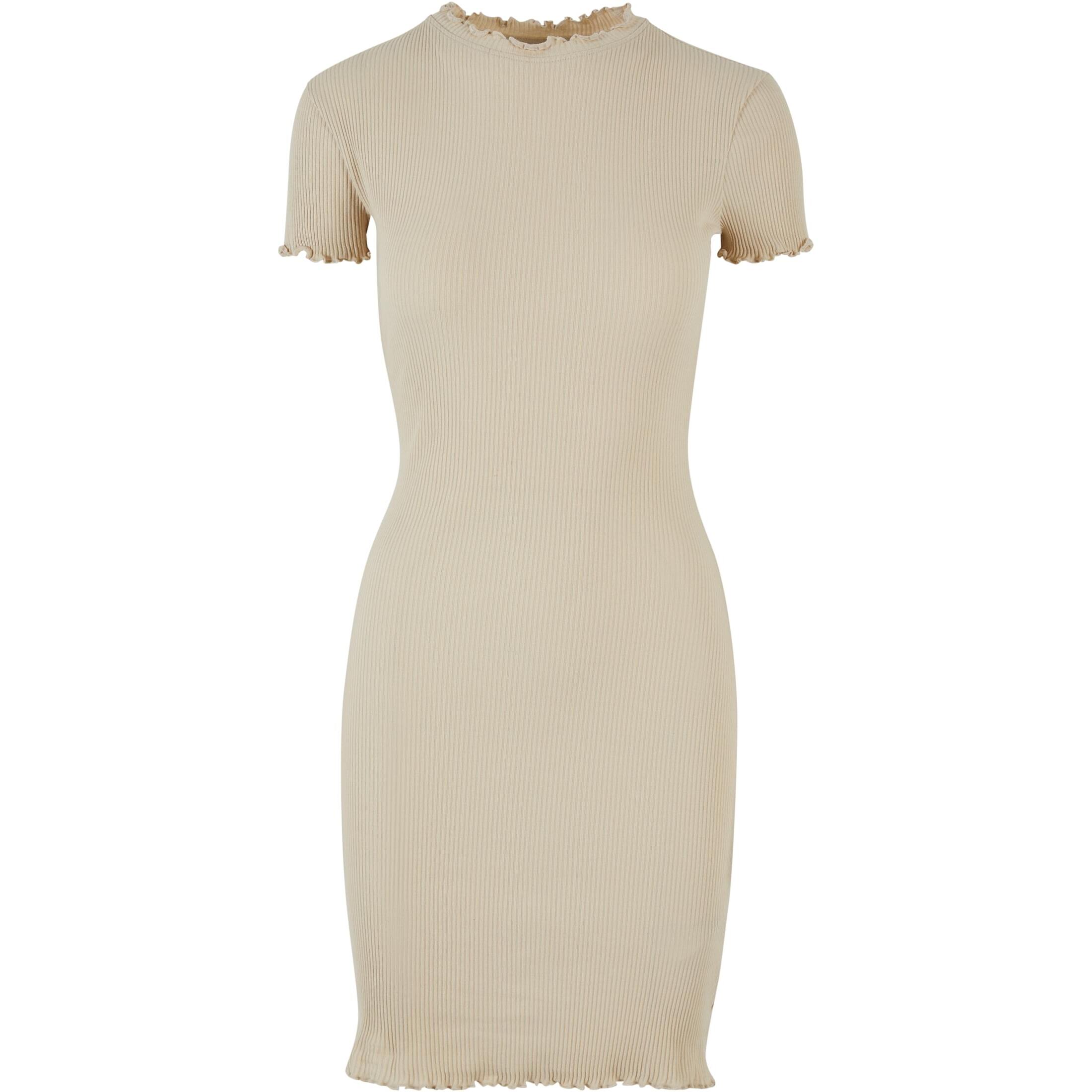 4065812395740 - Geripptes T-Shirt-Kleid in großen Größen Damen Urban Classics