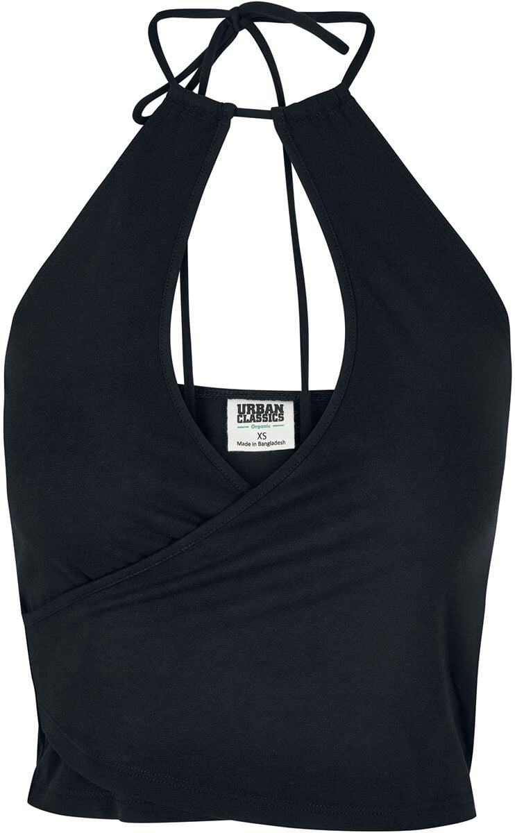 4065812429070 - - Oberteil in Schwarz mit Neckholder im Wickeldesign-Black