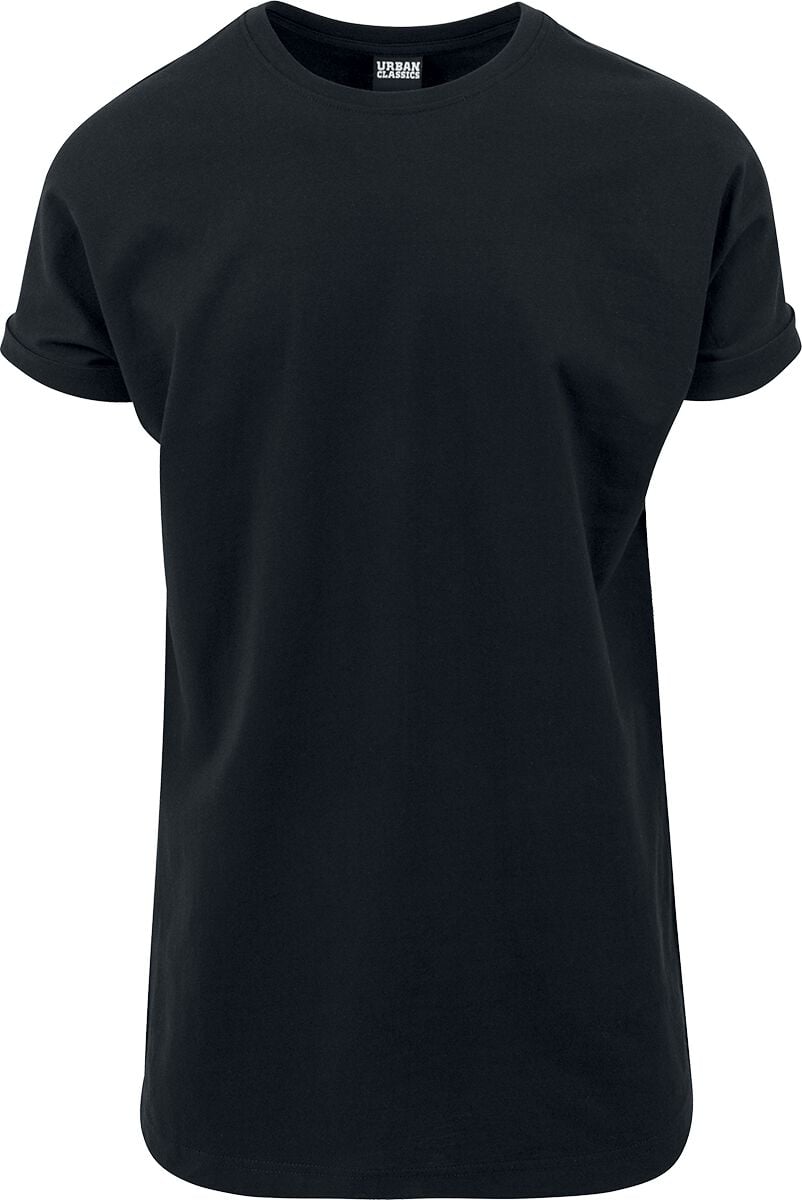 4065812572776 - Long Shaped Turnup Tee T-Shirt schwarz in 3XL