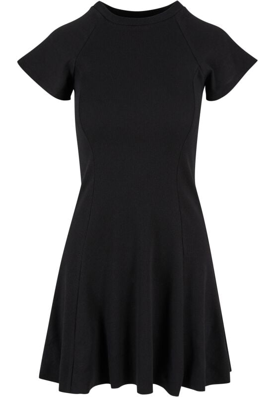 4065812618139 - Ladies Skater Rib Dress Kurzes Kleid schwarz in XL