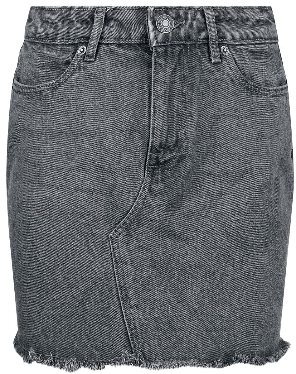 4065812648174 - Ladies Heavy Mini Denim Skirt Kurzer Rock grau in 27