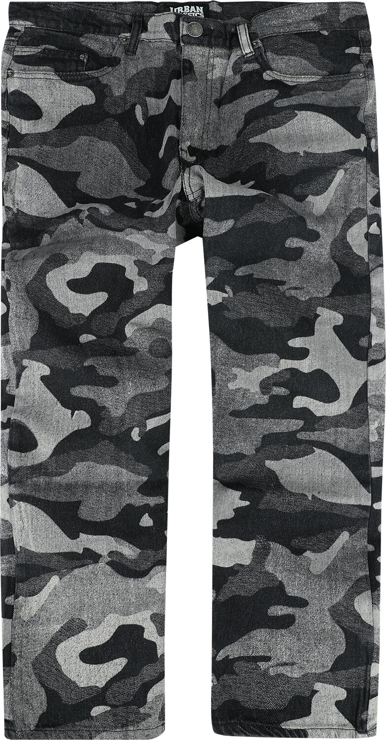 4065812654861 - Laser Camo Printed Jeans Jeans black camo in W30L32