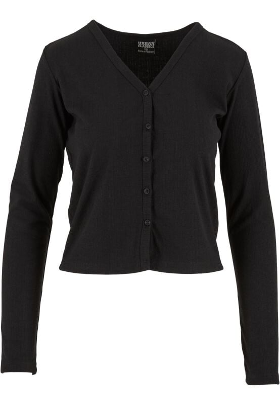 4065812666666 - Ladies Rib Cardigan Cardigan schwarz in S