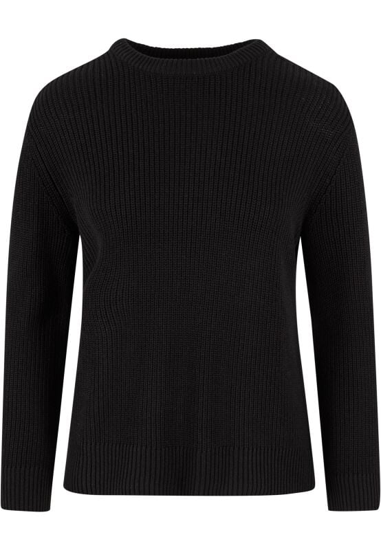 4065812667298 - Ladies Rib Knit Sweater Strickpullover schwarz in L 4065812667298 - Ladies Rib Knit Sweater Strickpullover schwarz in L