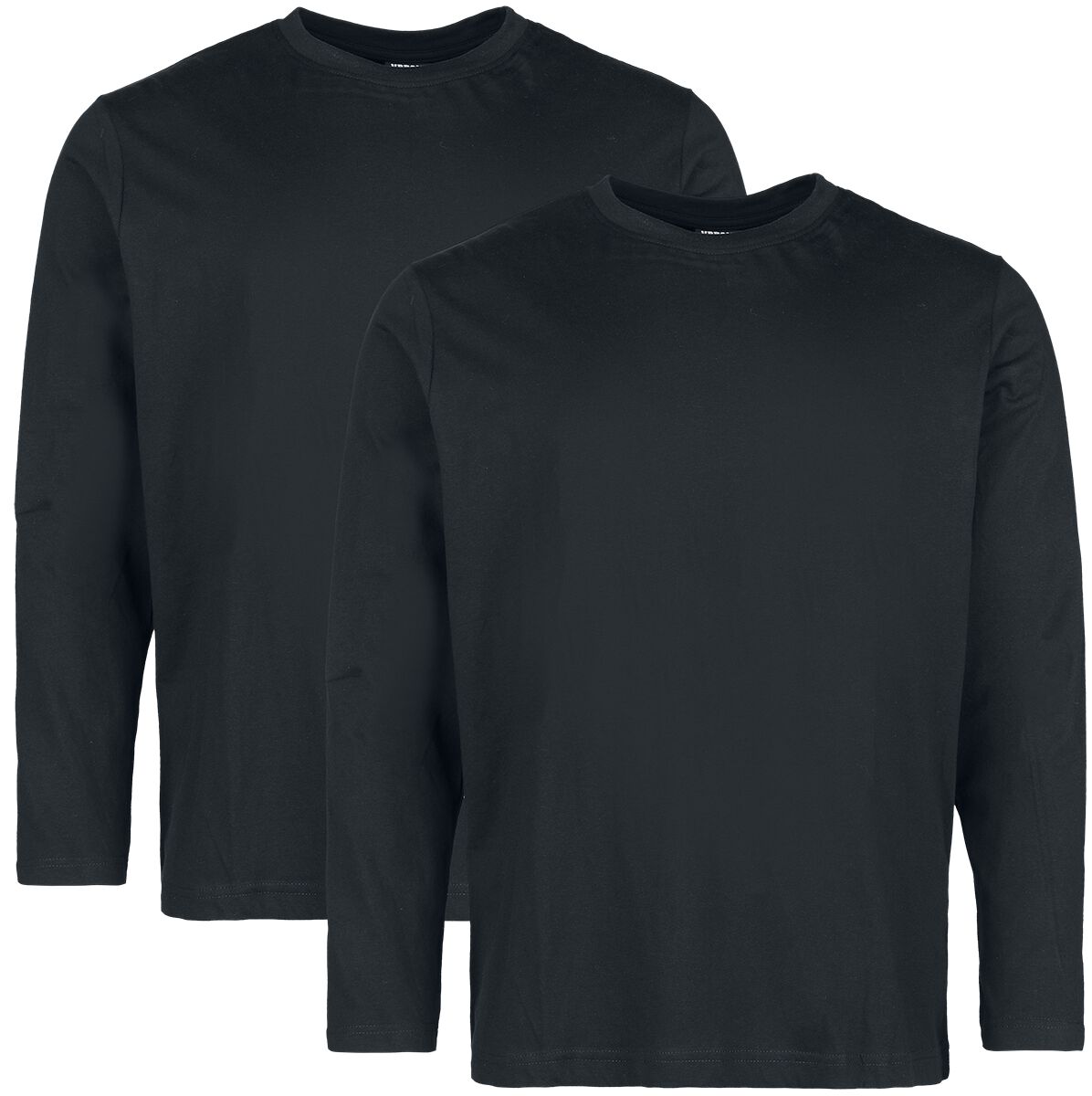 4065812674012 - Basic Longsleeve 2-Pack Langarmshirt schwarz in M