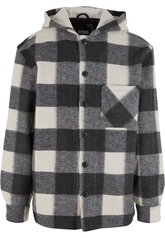 4065812683090 - Big Check Jacket With Hood Übergangsjacke schwarz altweiß in S