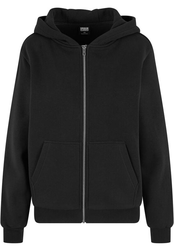 4065812695833 - Ladies Fluffy Zip Hoody Kapuzenjacke schwarz in XS 4065812695833 - Ladies Fluffy Zip Hoody Kapuzenjacke schwarz in XS