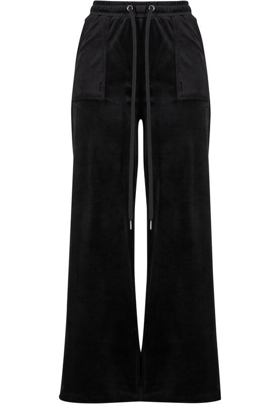 4065812705303 - Ladies Velvet Sweatpants Trainingshose schwarz in S