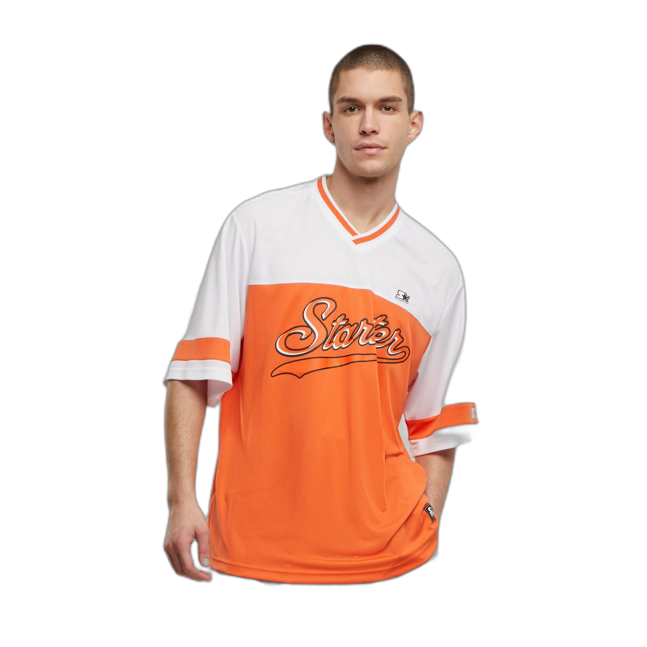 4065812747853 - V-Ausschnitt T-Shirt aus Strick Starter