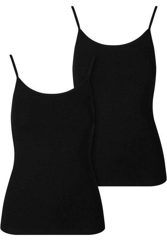 4065812774262 - Ladies Basic Tank Top Cotton 2-Pack Top schwarz in XS