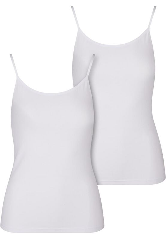 4065812774323 - Ladies Basic Tank Top Cotton 2-Pack Top weiß in S 4065812774323 - Ladies Basic Tank Top Cotton 2-Pack Top weiß in S