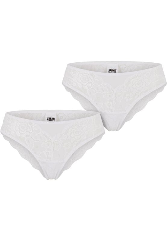 4065812778024 - Ladies Allover Lace Brazilian 2-Pack Wäsche-Set weiß in S