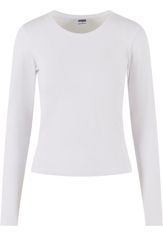 4065812781239 - Ladies Basic Super Slim Longsleeve Langarmshirt weiß in L 4065812781239 - Ladies Basic Super Slim Longsleeve Langarmshirt weiß in L