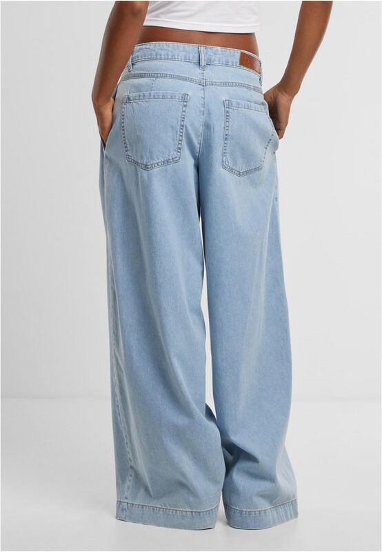 4065812781932 - Ladies Wide Leg Light Denim Pants Jeans hellblau in 32